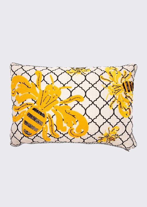 Queen Bee Outdoor Lumbar Pillow