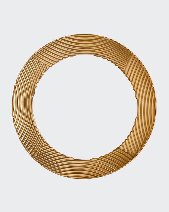 Corde Wide-Rim Charger, White/Gold