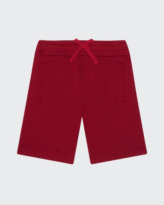 Boy's Jersey Shorts w/ Logo Patch, Size 8-12