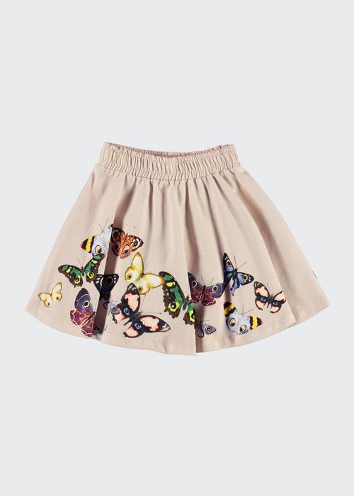 Girl's Barbera Butterfly Printed Sweat Skirt, Size 7-14