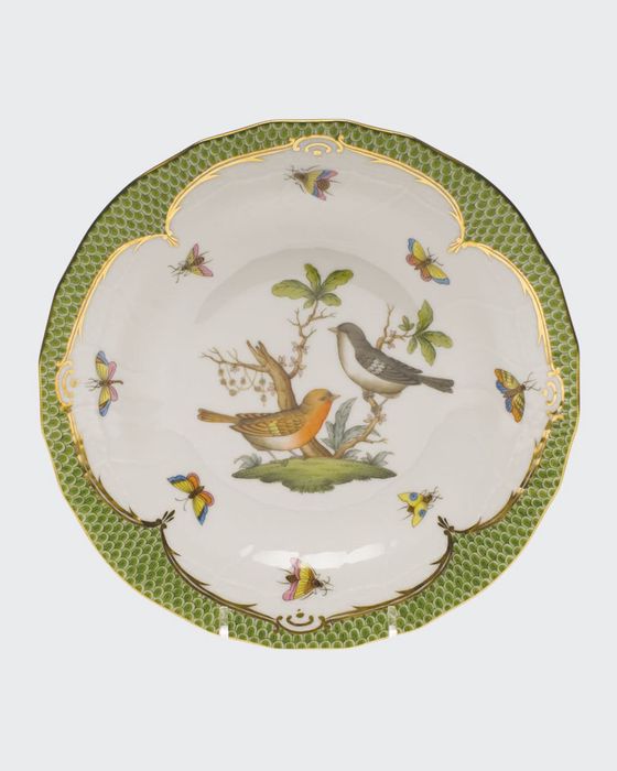 Rothschild Bird Green Motif 05 Dessert Plate