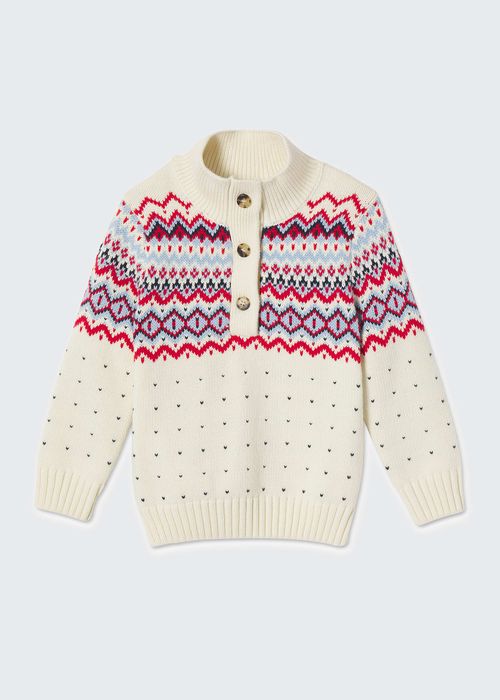 Boy's Scott Fair Isle Sweater, Size 9M-14Y