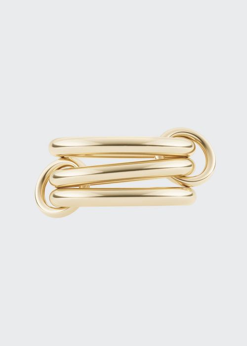 Taurus 3 Linked Rings In Plain Gold With Gold Connectors