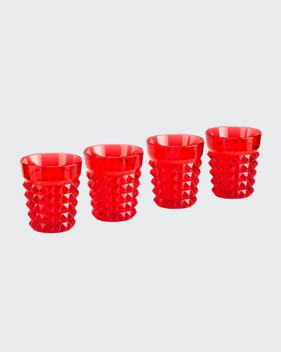 Palazzo Red Tumblers, Set of 4