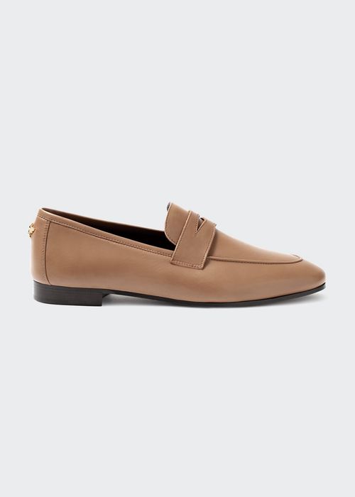 Leather Slip-On Penny Loafers