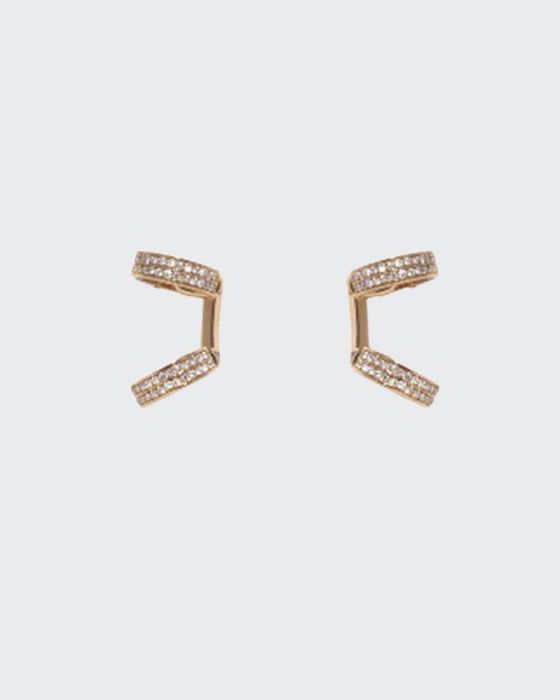 Berbere Small Pave Single Diamond Ear Cuffs in 18K Gold