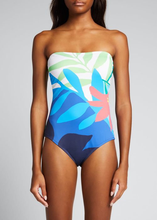 Paloma Palms Bandeau One-Piece Swimsuit