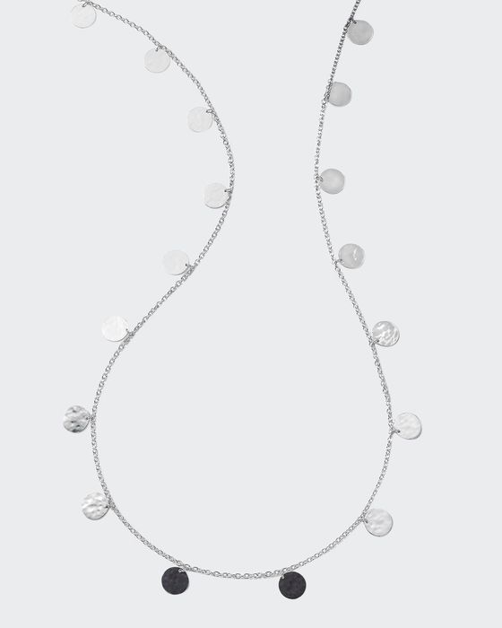 Classico Crinkle Paillette Long Necklace, 37"L