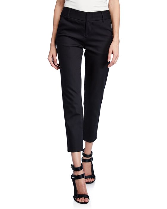 Stacey Slim Straight-Leg Cropped Trousers