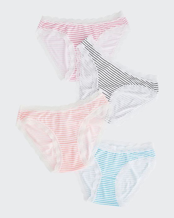 4-Pack Striped Brief Knickers