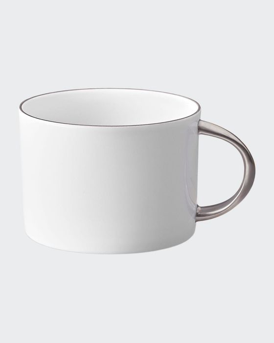 Corde Tea Cup, White/Silver