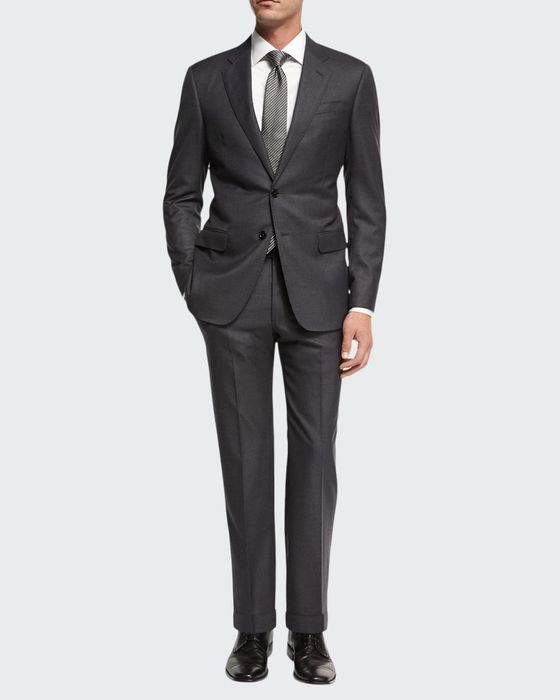 Soft Basic Wool Two-Piece Suit