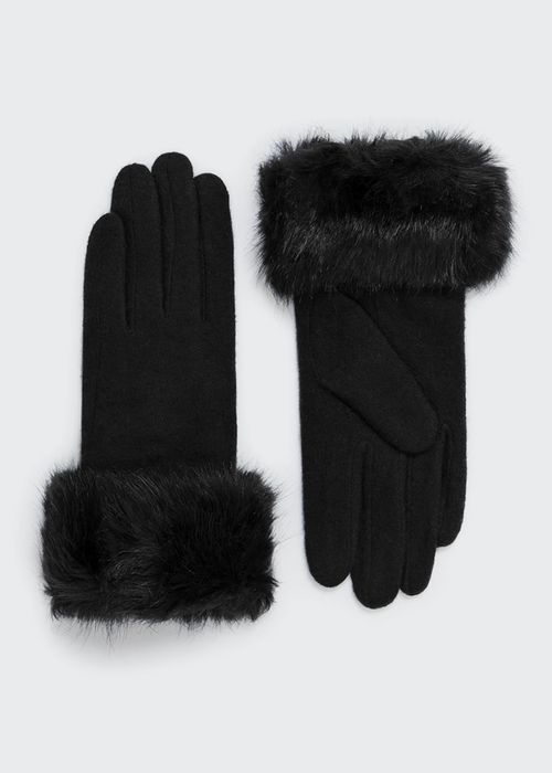 Monroe Touch Screen Gloves w/ Faux-Fur Cuffs