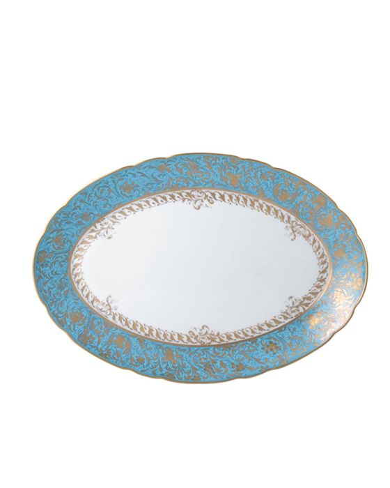 Eden Turquoise Oval Platter, 13"