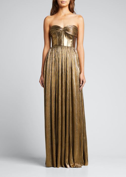 Florence Strapless Metallic Gown