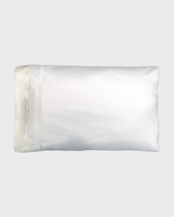 Simone 2-Piece King Pillowcase, White/Ivory
