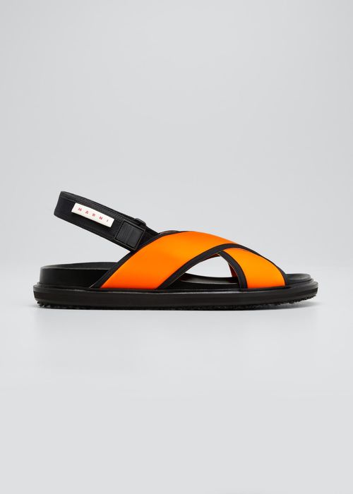 Men's Fussbett Crisscross Grip-Strap Sandals
