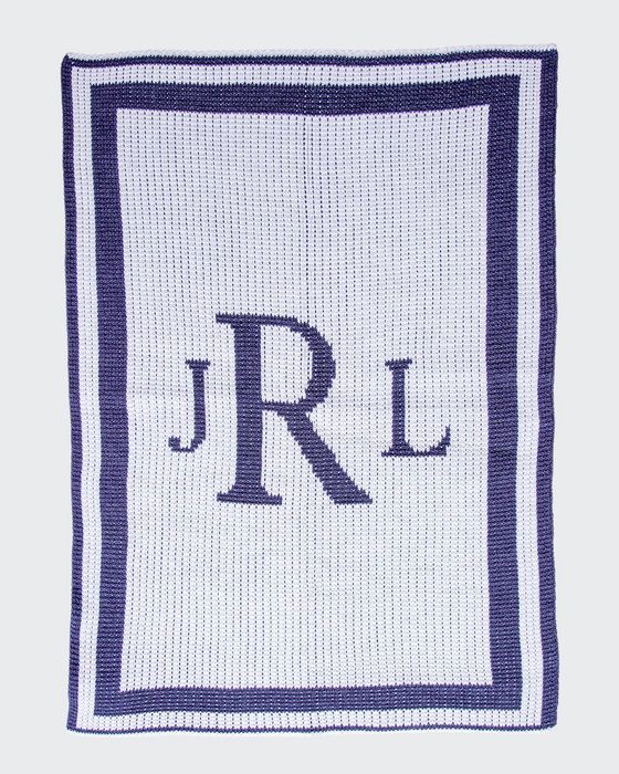 Classic Monogram Crib Blanket, Personalized