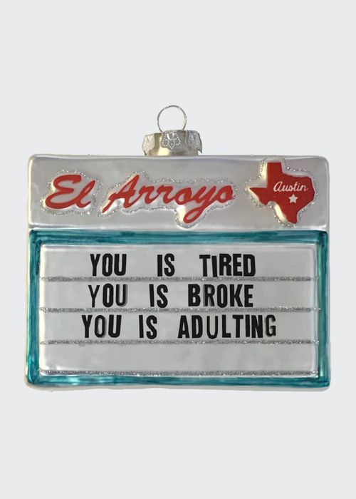 Adulting Sign Ornament
