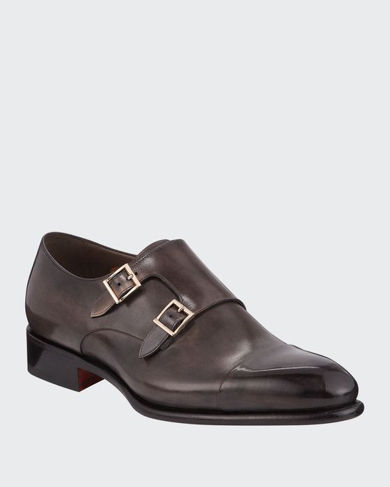Men's Ira Leather Double-Monk Loafers