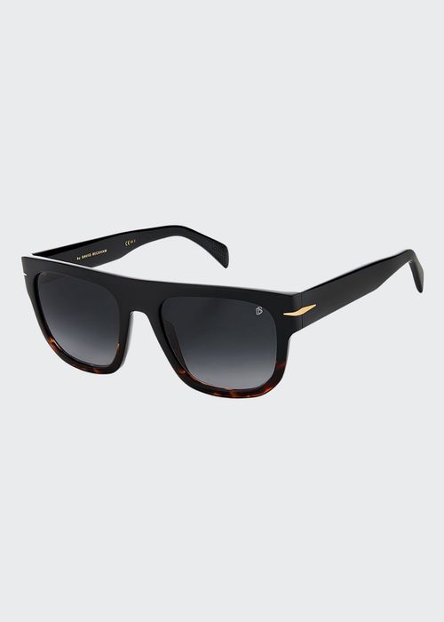Men's Gradient Square Flat-Top Sunglasses