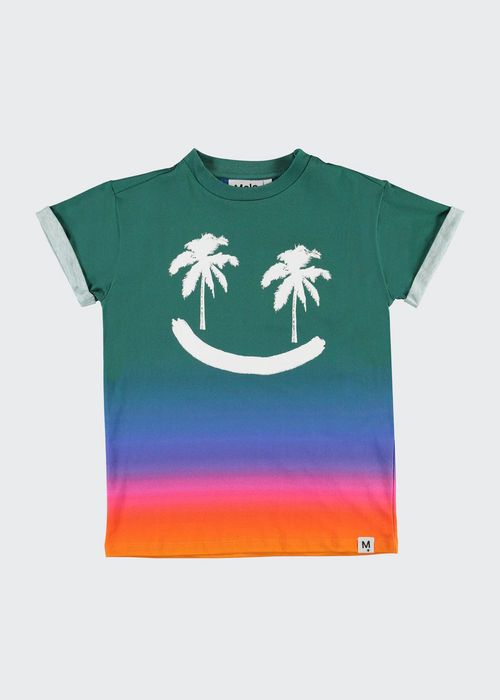 Boy's Randon Palm Tree Smiley Graphic T-Shirt, Size 4-12