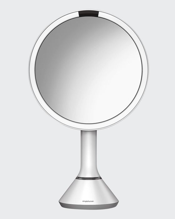 8&#148 Sensor Makeup Mirror with Brightness Control, White