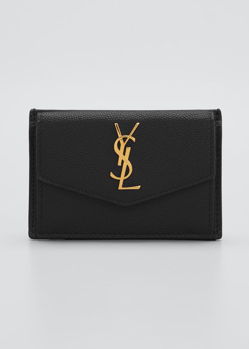 YSL Flap Top Leather Envelope Wallet
