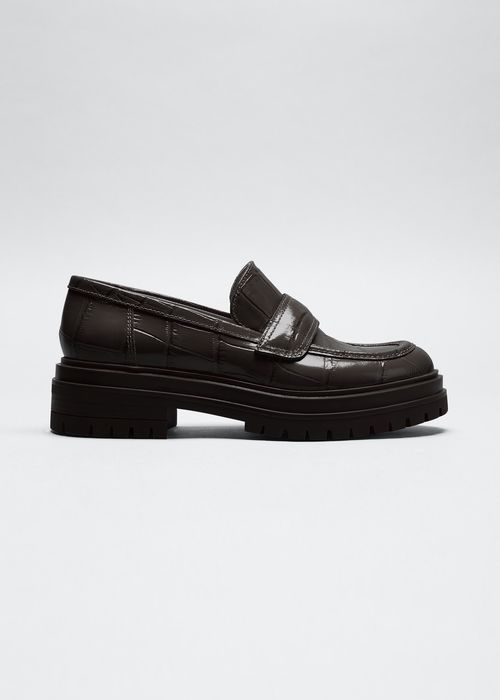 20mm Lug-Sole Smooth Leather Loafers