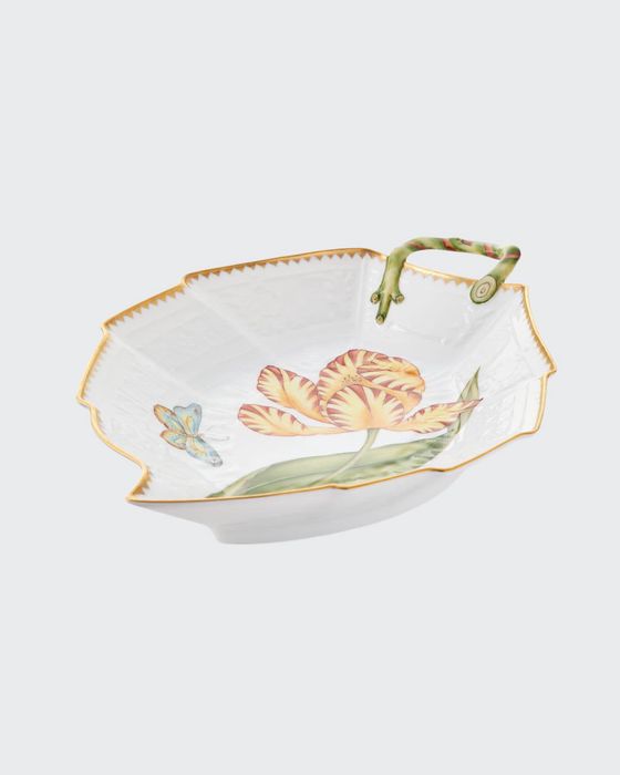 Tulip Leaf Dish, Yellow/Red