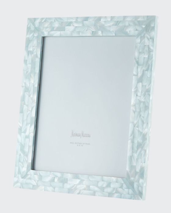 Mother-of-Pearl Picture Frame, Blue, 8" x 10"