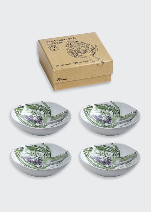 Farm To Table Artichoke Dipping Dishes, Set of 4