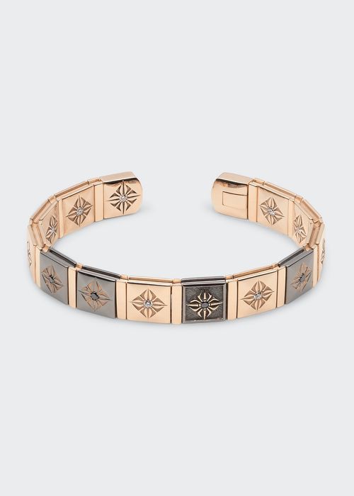 Men's 18k Rose Gold & Diamond Cuff Bracelet