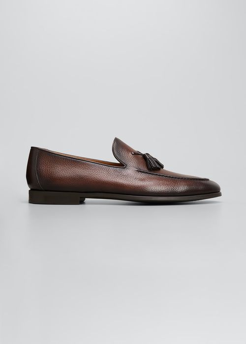 Men's Delray Tassel Burnish Leather Loafers