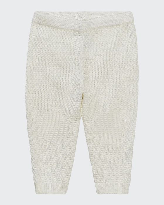 Kid's Textured Knit Cotton Jogger Pants, Size 3-24M