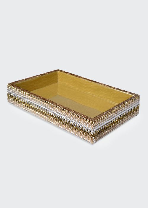 Biarritz Small Tray with Swarovski Crystals, Gold