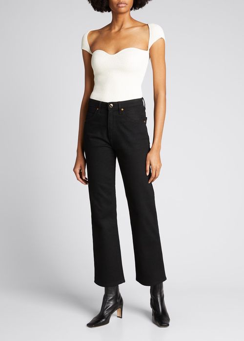 The Vivian Cropped Boot-Cut Jeans