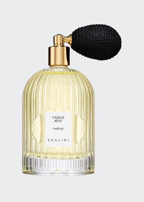 Vanille Reve Parfum in Byzantine Glass Flacon with Black Bulb Atomizer, 3.4 oz./ 100 mL