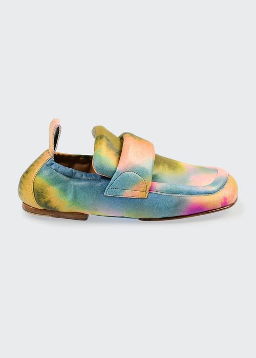 Multicolored Leather Slip-On Loafers