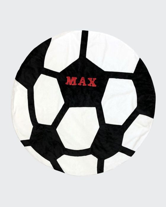 Personalized Soccer Ball Blanket