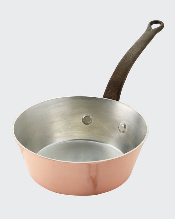 Solid Copper Tin-Lined Splayed Sauce Pan