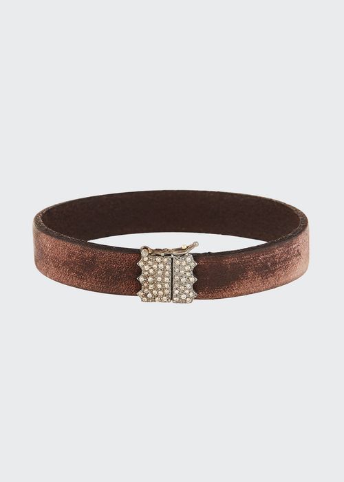 New World Diamond & Leather Bracelet