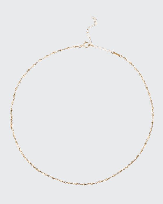 14k Gold Wrapped Bead Choker Necklace