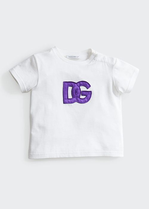 Girl's Oversized Interlocking DG Logo T-Shirt, Size 8-12
