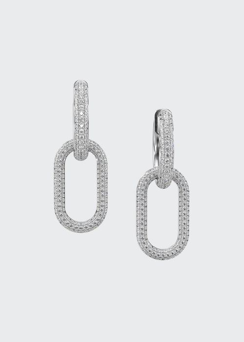 Full Diamond Pave Link Earrings