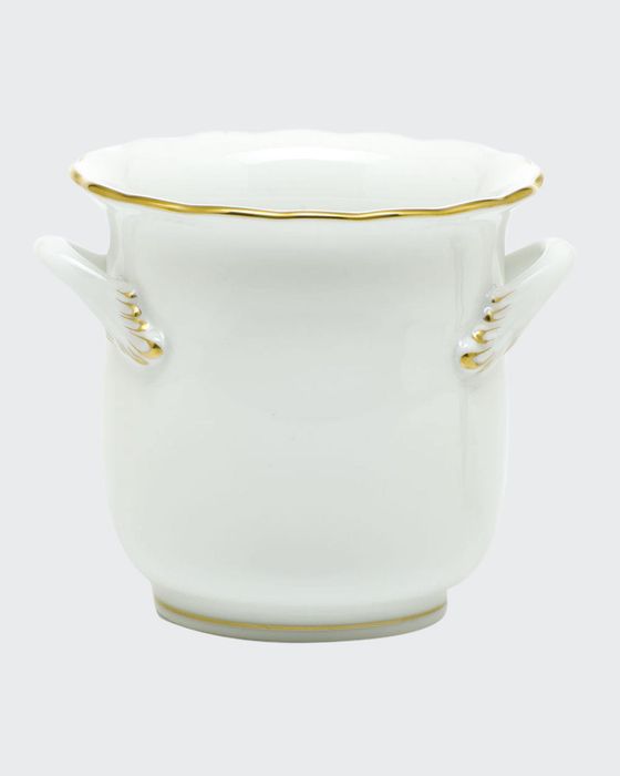 Golden Edge Mini Cache Pot with Handles