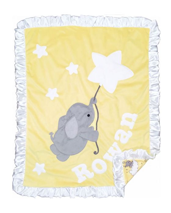 Kid's Heavy Load Embroidered Ruffle Blanket, Personalized