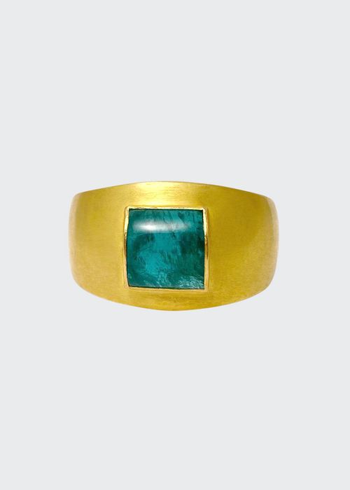 22K Gold and Emerald Cuff