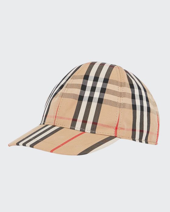 Kid's Check & Icon Stripe Baseball Cap