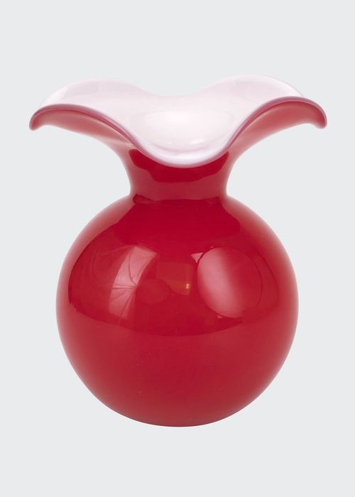 Hibiscus Glass Red Medium Vase